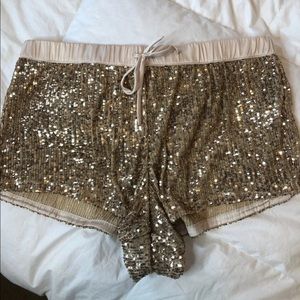 Victoria’s Secret Lounge Sleep Shorts Large Gold